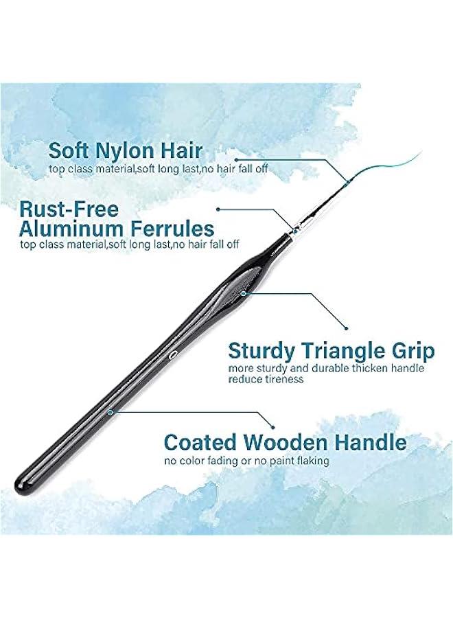 فايلكس مجموعة فرش طلاء دقيقة 15 قطعة للاكريليك والماء والزيت - Image 2