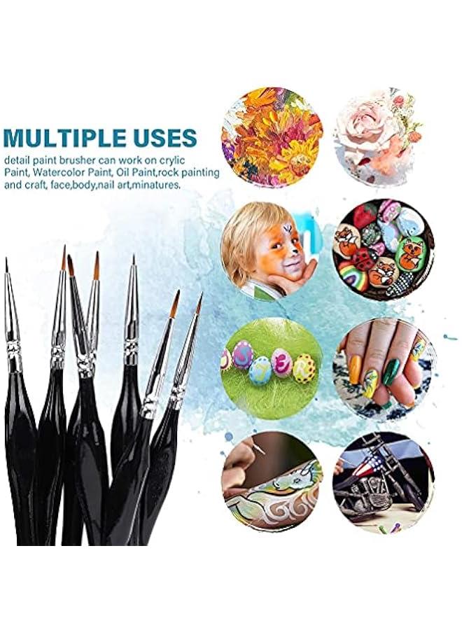 فايلكس مجموعة فرش طلاء دقيقة 15 قطعة للاكريليك والماء والزيت - Image 3