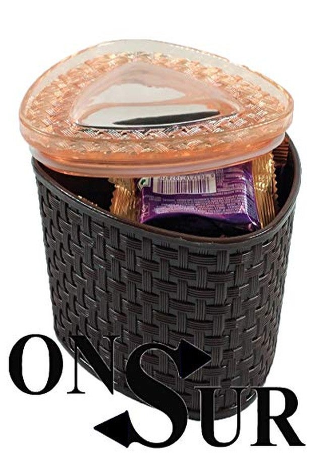 ONSUR Dry Fruit Box Storage Containers- Plastic Multipurpose Gift Box/Aachar Pickle Container/Mukhwas Tray/Chatneys/Dining Spice Stand/Masala Box/Snacks. Set of 2 � Assorted - Image 3