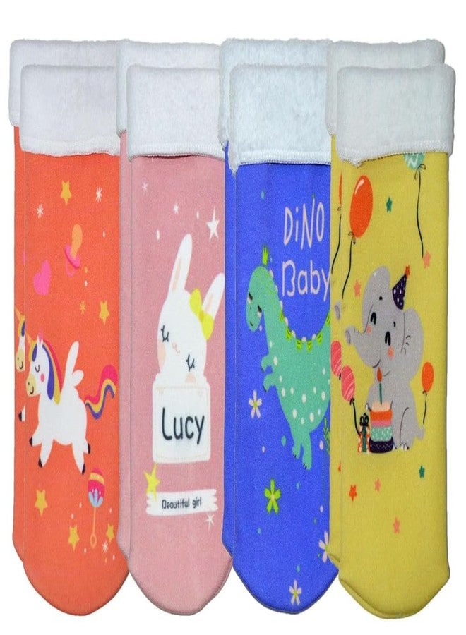 MIKONIKO Kids Warm Woolen Socks for Kids Winter socks 4 Pack Socks | Kids Multicoloured Character Socks |(2-5 Years) - Image 1