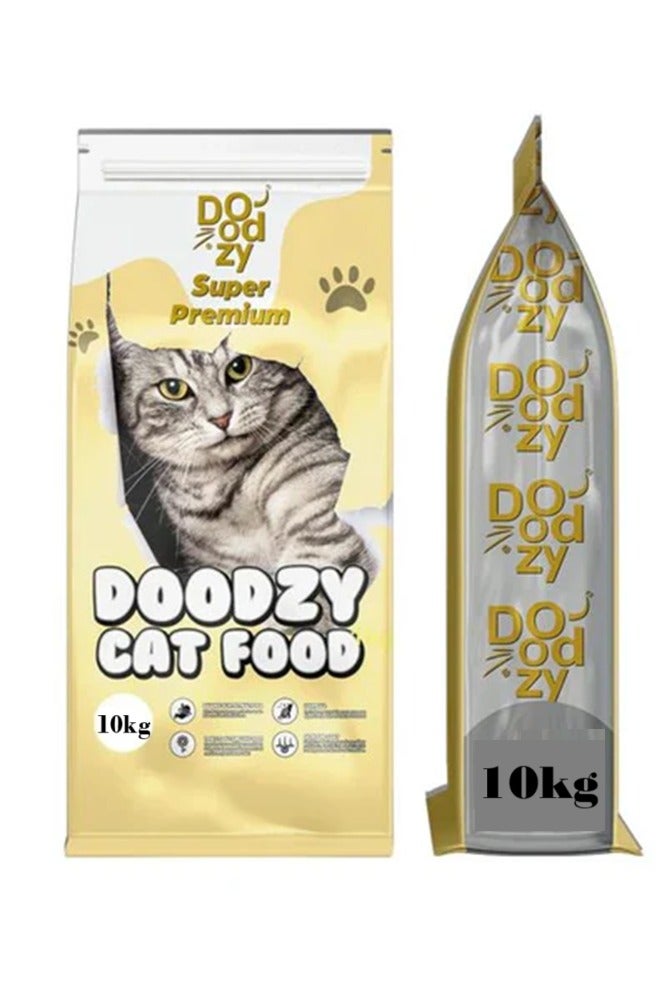 دودزي ١٠ كجم طعام القطط دودزي سوبر برميم  يحتوي على لحم دجاج حقيقي، لجميع مراحل الحياة - Image 1