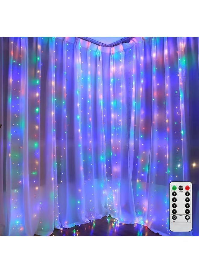 X-level - 3Mx3M String Lights, 2800k 120 LED Powered Fairy Lights with 8 Lighting Modes Waterproof Decoration Copper Wire Lights for Patio Yard Trees Wedding Party Strings For Window Curtain Light - Image 1