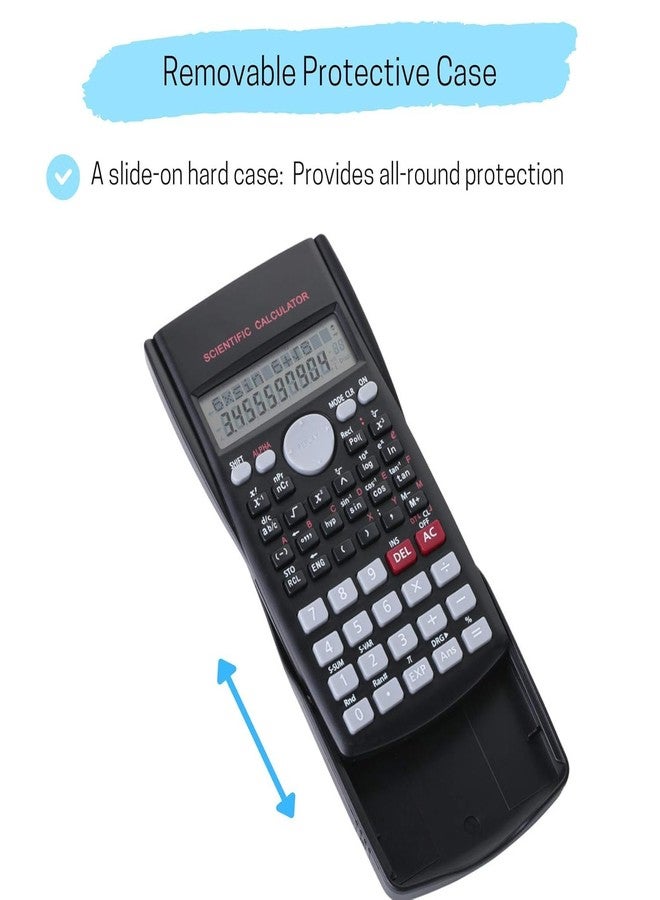 Lumevo Scientific Calculator – 240 Functions, 2-Line Display, Dual Power, 12-Digit – Ideal for Students, Exams, Engineers, Office Use (Black) - Image 2