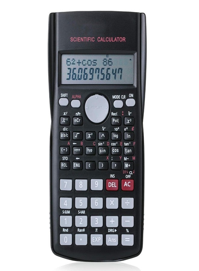 Lumevo Scientific Calculator – 240 Functions, 2-Line Display, Dual Power, 12-Digit – Ideal for Students, Exams, Engineers, Office Use (Black) - Image 1
