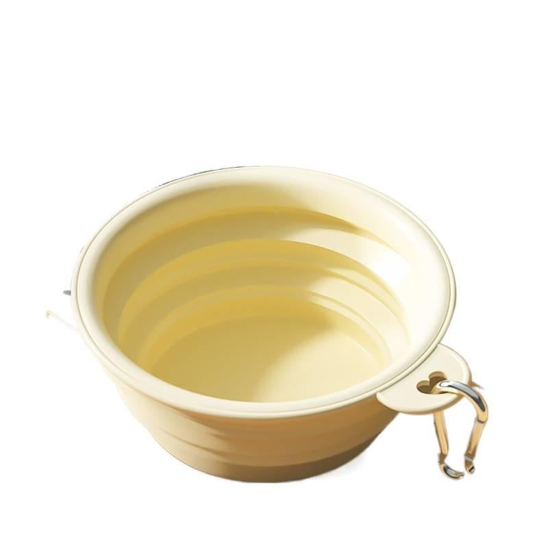 Collapsible Pet Bowl Silicone Portable with Design Portable Travel Silicone Build and Outdoor Use for dogs cats walks and outdoor feeding - Image 1