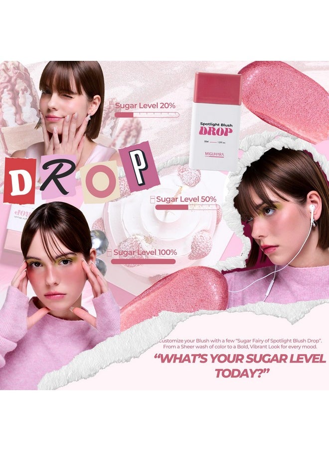 MIGUHARA MIGUHARA Spotlight Blush Drop (Sugar Fairy) | Luminous Rosy Cheek | Skincare-Infused Hydrating Formula | Vegan Certified | Natural Radiance | Buildable Color | All Skin Types | 1.01 fl oz  - Image 4
