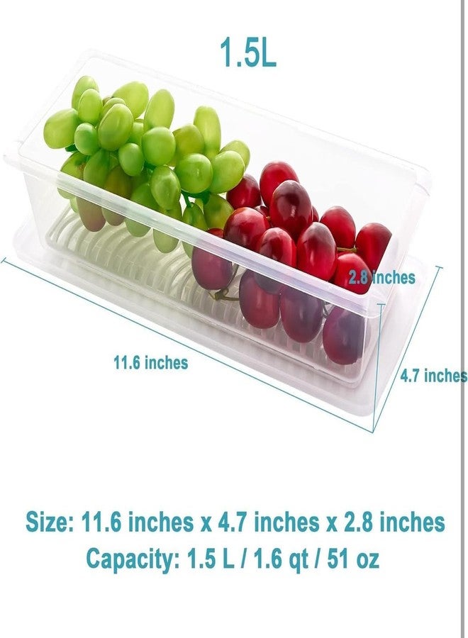 AT Ankit Traders 6 Food Storage Container Lid Fridge Storage Box Stackable Plastic Freezer Storage Containers To Keep Fresh for Fish, Meat, Vegetables, Fruits etc. (Pack of 6) - Image 4