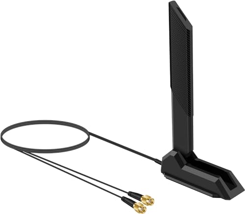 slinkdsco External WiFi 7 WiFi 6E TriBand Standard RPSMA Threaded Connector Antenna for ASUS Gigabyte Aorus Gaming PC Desktop Computer Motherboard Slinkdsco - Image 1