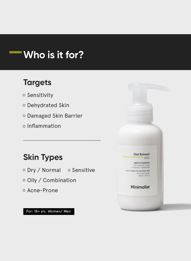Minimalist Skincare Oat Extract 6% Face Cleanser