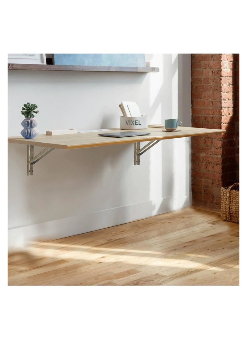 Vixel VIXEL Folding Stainless Steel Shelf Brackets 10 Inch for Shelf and Table Work Bench   2 piece Set  - Image 2