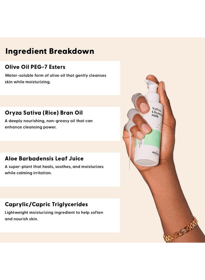 Stratia Velvet Cleansing Milk | Gentle Cream Face Cleanser | Moisturizing, Non-Foaming | Chamomile, Olive Oil & Aloe Vera | 4 Fl Oz - Image 5