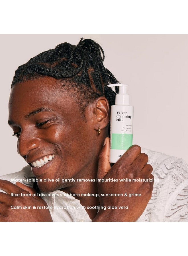 Stratia Velvet Cleansing Milk | Gentle Cream Face Cleanser | Moisturizing, Non-Foaming | Chamomile, Olive Oil & Aloe Vera | 4 Fl Oz - Image 3