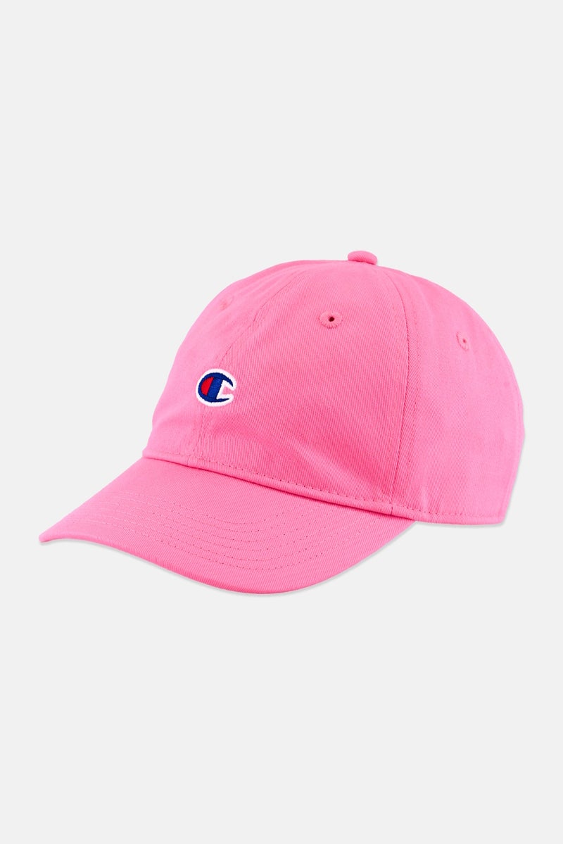 Champion Kids Girl Brand Logo Cap, Pink - Image 1