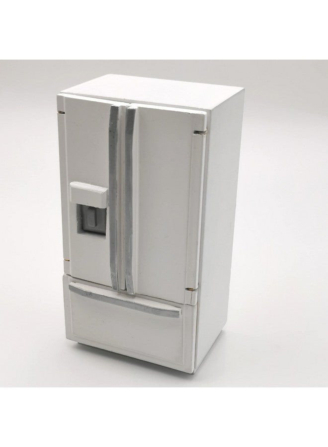 SXFSE Dollhouse Decoration Accessories, 1:12 Dollhouse Miniature Furniture Simulation Fridge Refrigerator Kitchen Prop Decor for Baby Kids Play Pretend Toy (White) - Image 2