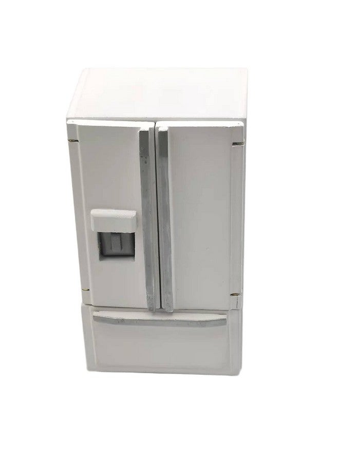 SXFSE Dollhouse Decoration Accessories, 1:12 Dollhouse Miniature Furniture Simulation Fridge Refrigerator Kitchen Prop Decor for Baby Kids Play Pretend Toy (White) - Image 1