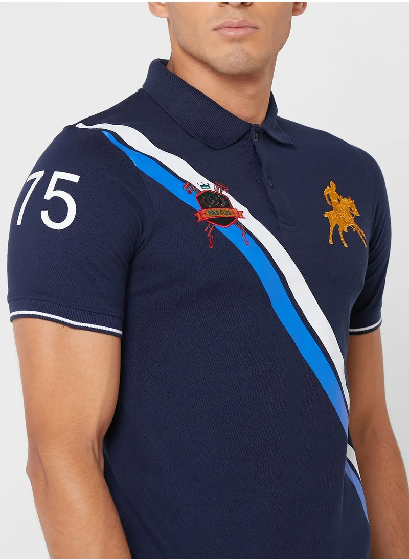 Seventy Five Colourblock Polo Shirt