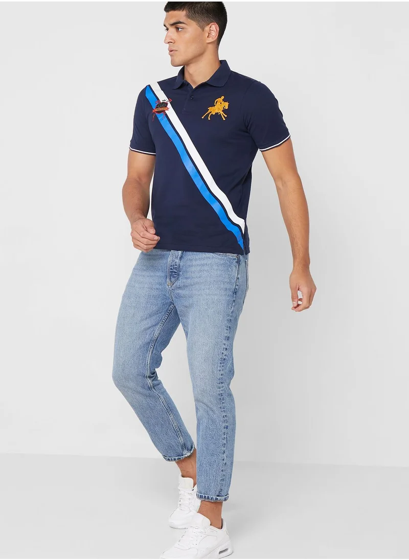 Seventy Five Colourblock Polo Shirt