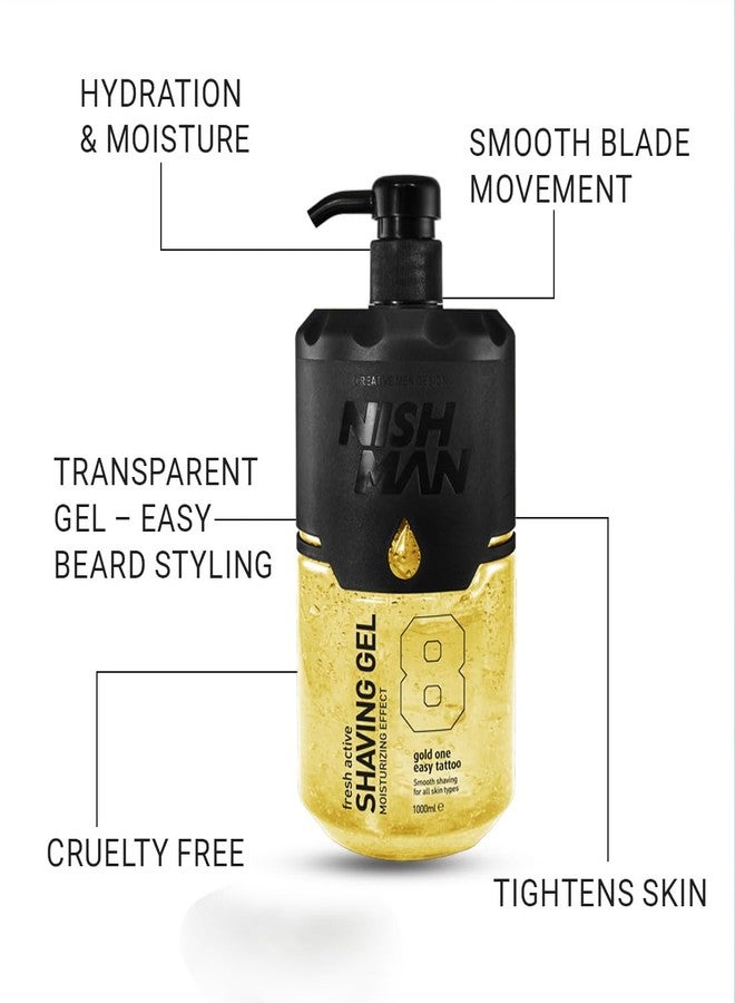 Nishman Fresh Active Shaving Gel 8 GOLD ONE - Image 5