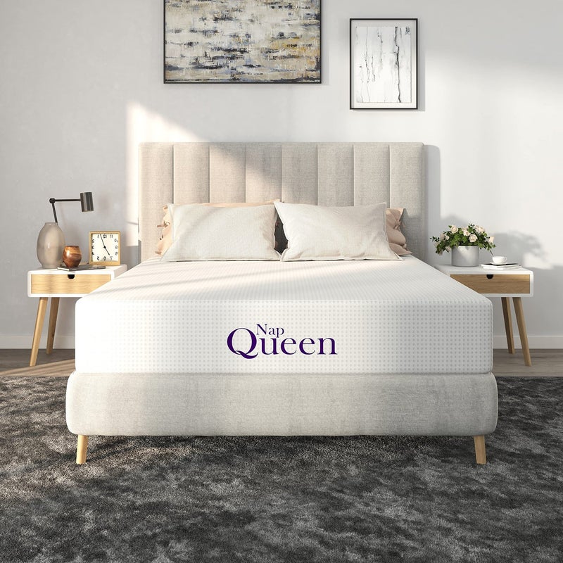 NapQueen 8 Inch Full Size Mattress Bamboo Charcoal Memory Foam Mattress Bed in a Box