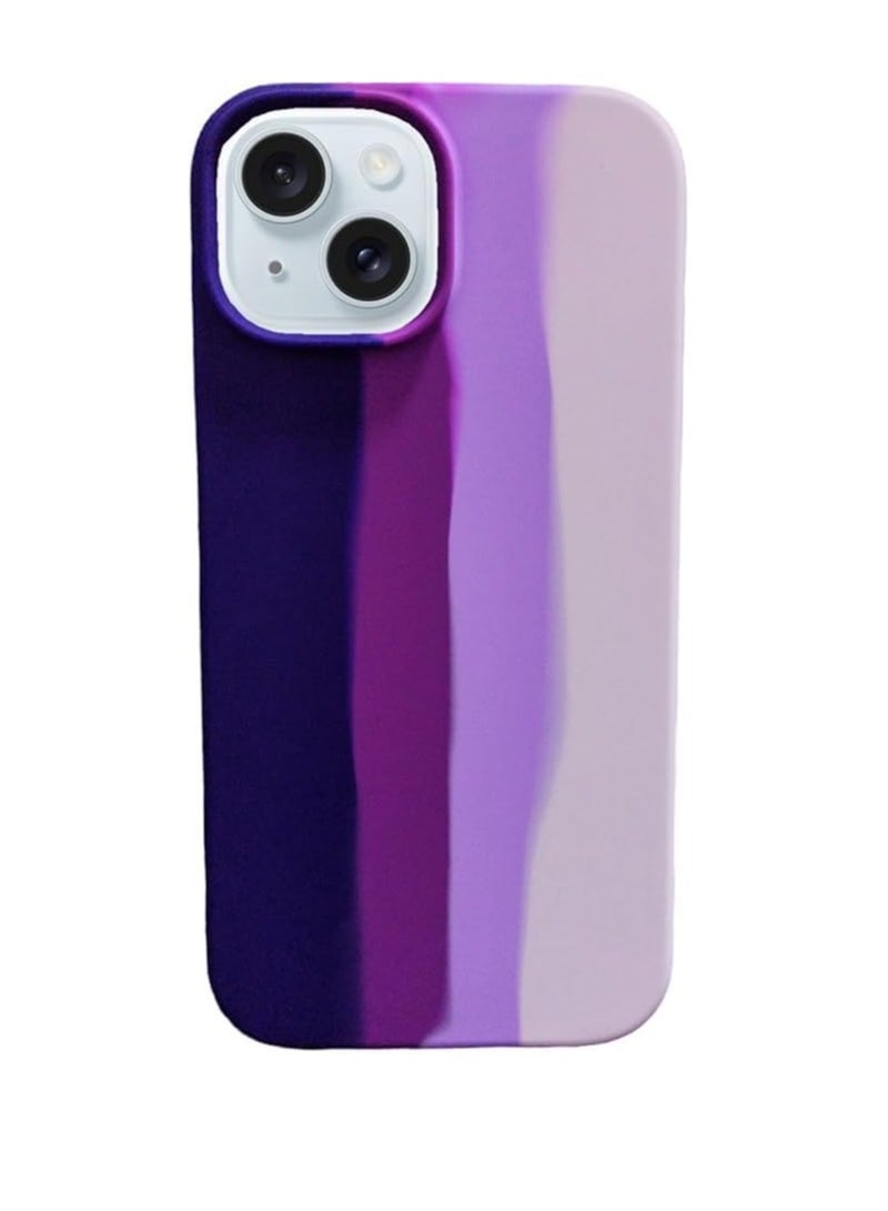 Compatible with iPhone 15 Plus/iPhone 14 Plus Case 6.7", Slim Liquid Silicone 3 Layers Soft Gel Rubber Cover Protective Phone Case with Anti-Scratch Microfiber Lining