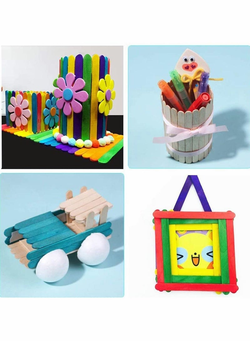 NIBEMINENT Wooden Craft Sticks 300 Pcs Natural Ice Cream Lolly Sticks, for or Cake Pops Kids Crafts, DIY Lollipop 114x10x2mm - Image 4