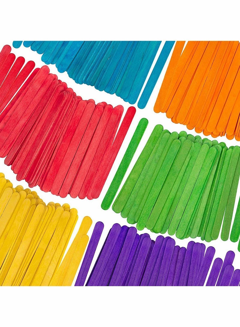 NIBEMINENT Wooden Craft Sticks 300 Pcs Natural Ice Cream Lolly Sticks, for or Cake Pops Kids Crafts, DIY Lollipop 114x10x2mm - Image 5