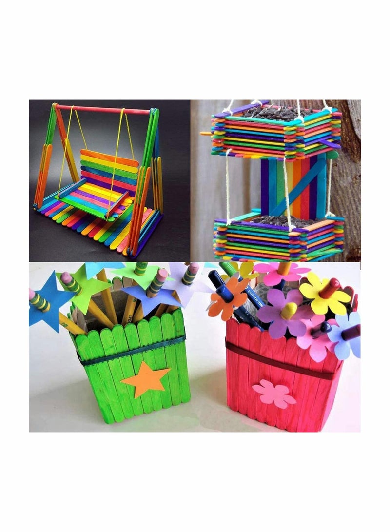 NIBEMINENT Wooden Craft Sticks 300 Pcs Natural Ice Cream Lolly Sticks, for or Cake Pops Kids Crafts, DIY Lollipop 114x10x2mm - Image 3