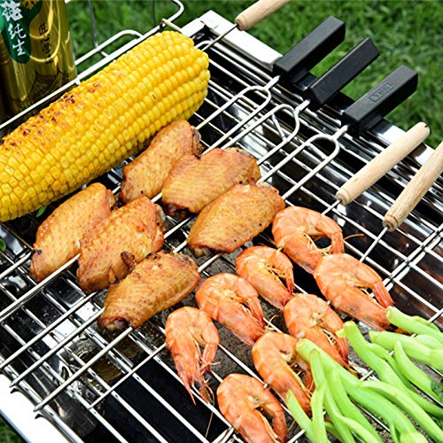 Olpad Charcoal Grill Folding Barbecue Charcoal Grill (72Cm) Stainless Steel Portable Lightweight Barbecue Grill BBQ Grill For Outdoor Bbq Grill - Image 3