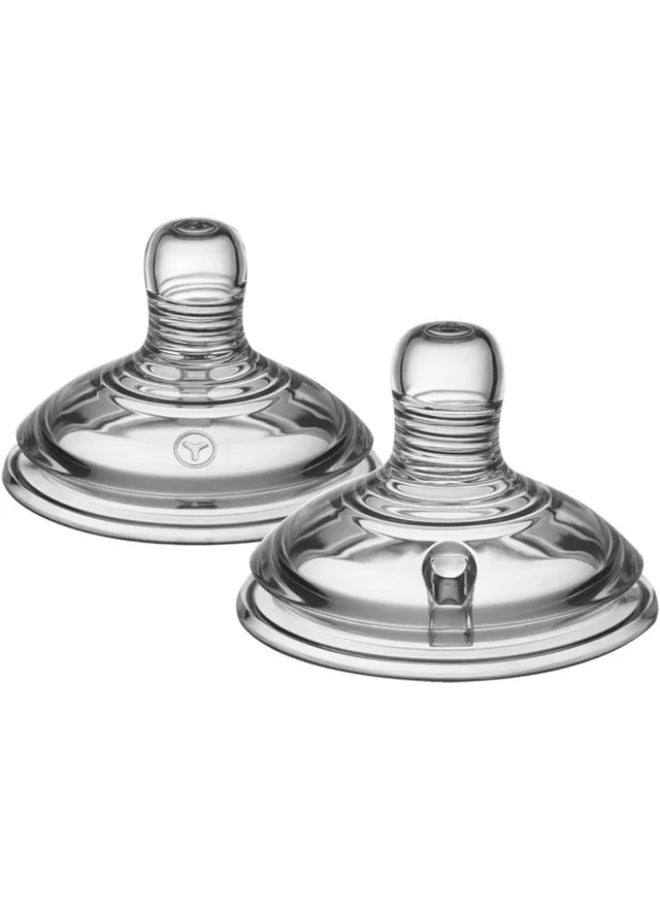 Tommee Tippee UK Tommee Tippee - Closer To Nature Thick Feed Teats, Pack of 2