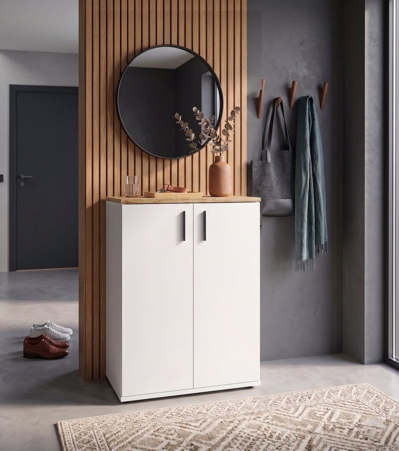 Furniture Store Modern MDF shoe rack - Height 80 cm - Width 61 cm - Depth 30 cm, from Furniture Store. - Image 1