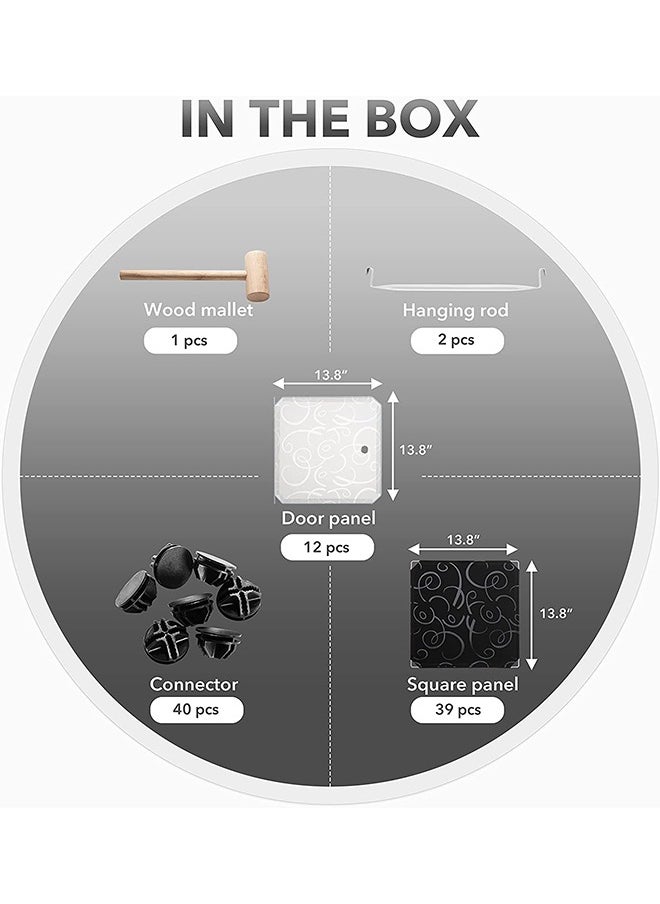 CityRiya-Long Cube Storage Organizer Portable Wardrobe Bedroom Armoire Closet with Hanging Rod Modular Cabinet  - Image 5