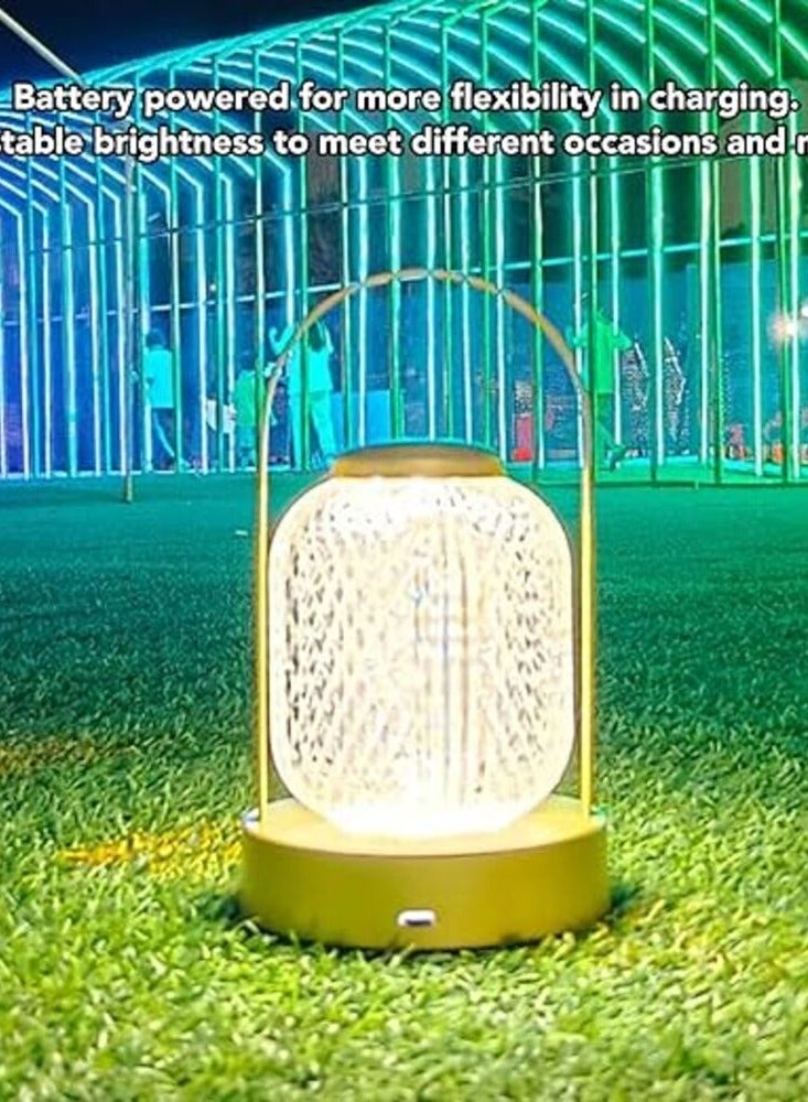 Happy Light Rechargeable Acrylic Diamond Table Lamp White - Image 4