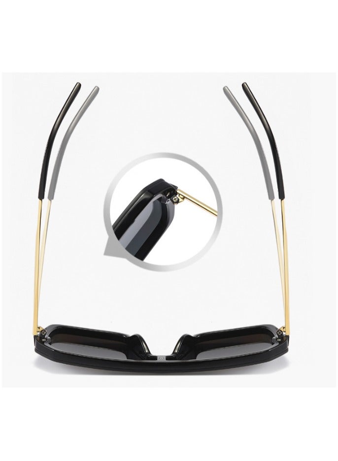 One Piece Flat Top Oversized Sunglasses - Image 2