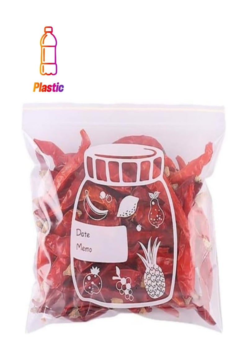 ECVV 30 Pcs Zipper Nylon Bags, Clear Plastic Bags 7.8" X 9.8" inches, Clear Reclosable Poly Bags with Resealable Lock Seal Zipper, Reclosable Storage Bags for Nuts, Candies Clear - Image 2