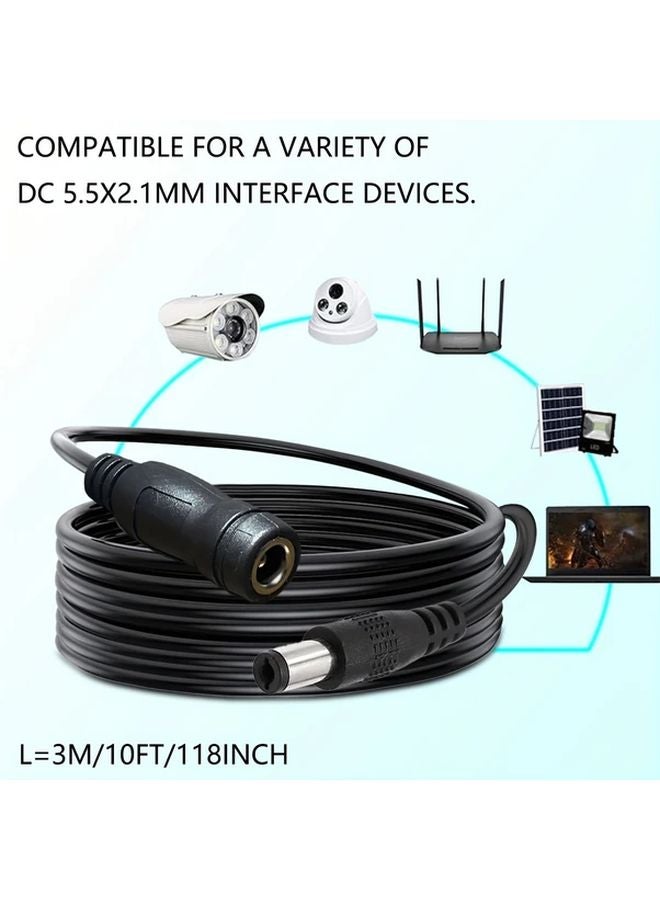 1 8m 6 Feet DC 5 5mm x 2 1mm Male to Female Extension Cable for CCTV Camera LED Strip - Image 2