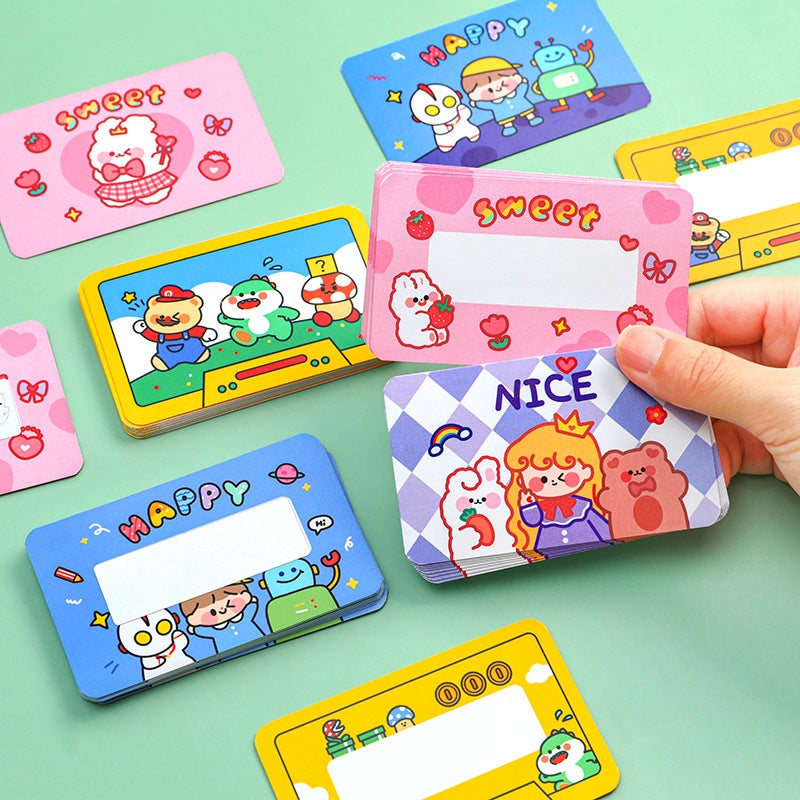 Cartoon Scratch-Off Cards – Handwritten Interactive Greeting Cards for Students - Image 3