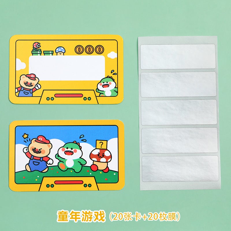 Cartoon Scratch-Off Cards – Handwritten Interactive Greeting Cards for Students - Image 1