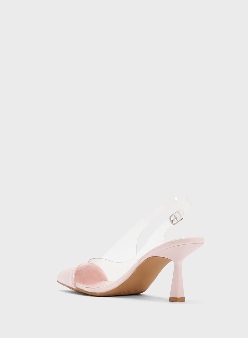 Ginger Clear Sling Back Heeled Pump  - Image 3