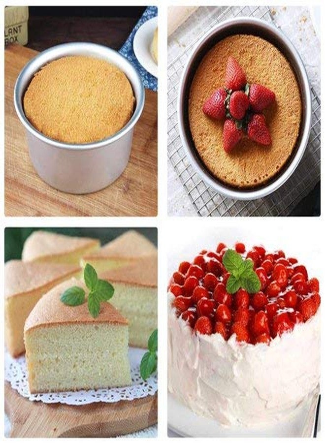 SQUARO Aluminum Cake Mould Baking Tools Easter Bread Baking Tool Supplies Cake Bakeware Pan Cake Tins (Set of 3 Pcs.) - Image 1