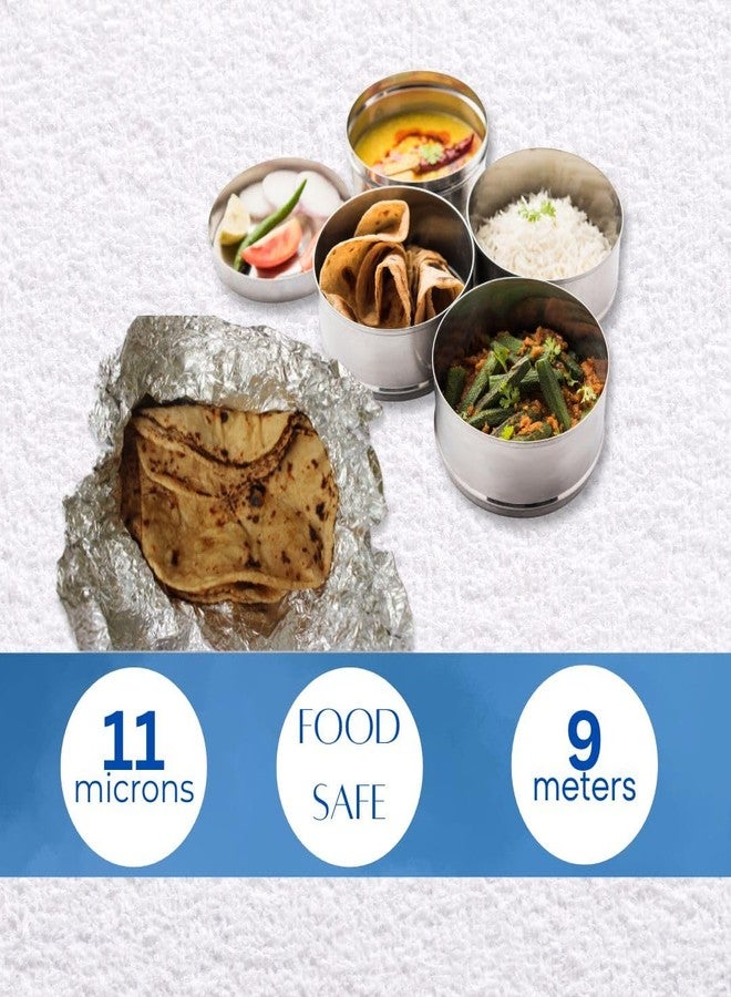 Satyam Aluminium Foil for Food Wrapping, 11 Micron, 9m + 2m Free Multipurpose Food Warm and Hygienic | Ideal for Storing, Packing, Wrapping, and Serving - Image 5