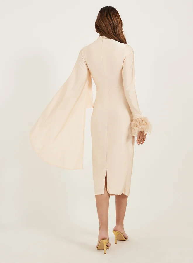 Styli Satin Drape Dress