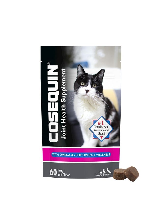 Nutramax Laboratories Nutramax Cosequin Joint Health Supplement for Cats - With Glucosamine, Chondroitin, and Omega-3, 60 Soft Chews  - Image 1