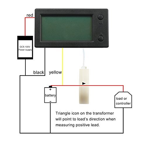 DROK Voltage Amp Meter DC, Battery Monitor DC 0-300V 200A, Ammeter Voltmeter for Solar System Setup Power Energy Capacity Volt Current Detector Panel with Hall Sensor - Image 4