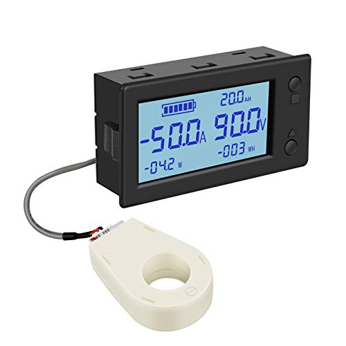 DROK Voltage Amp Meter DC, Battery Monitor DC 0-300V 200A, Ammeter Voltmeter for Solar System Setup Power Energy Capacity Volt Current Detector Panel with Hall Sensor - Image 1