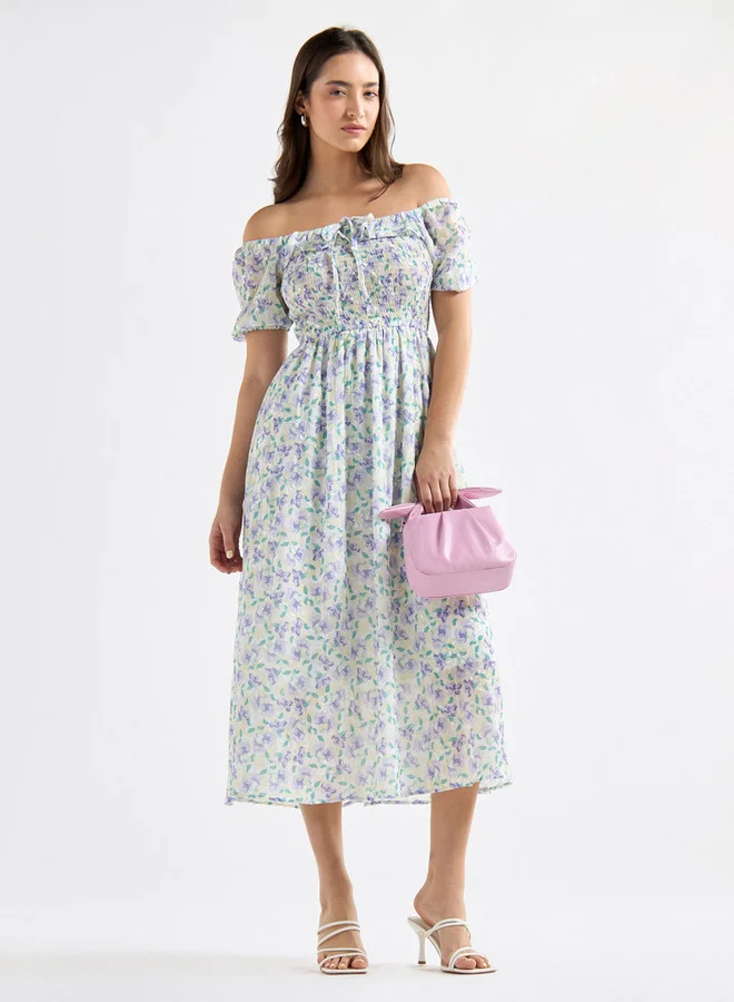 Splash FAV Floral Print Midi Dress