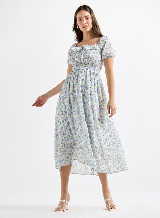 Splash FAV Floral Print Midi Dress - Image 1