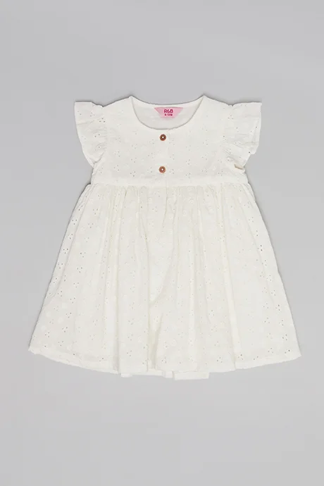 أر أند بي Schiffli Fit & Flare Dress with Bloomers