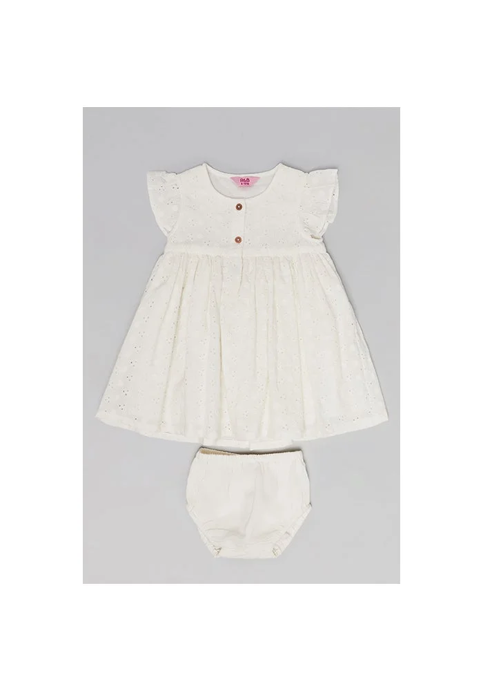 أر أند بي Schiffli Fit & Flare Dress with Bloomers