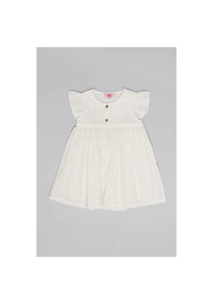 أر أند بي Schiffli Fit & Flare Dress with Bloomers