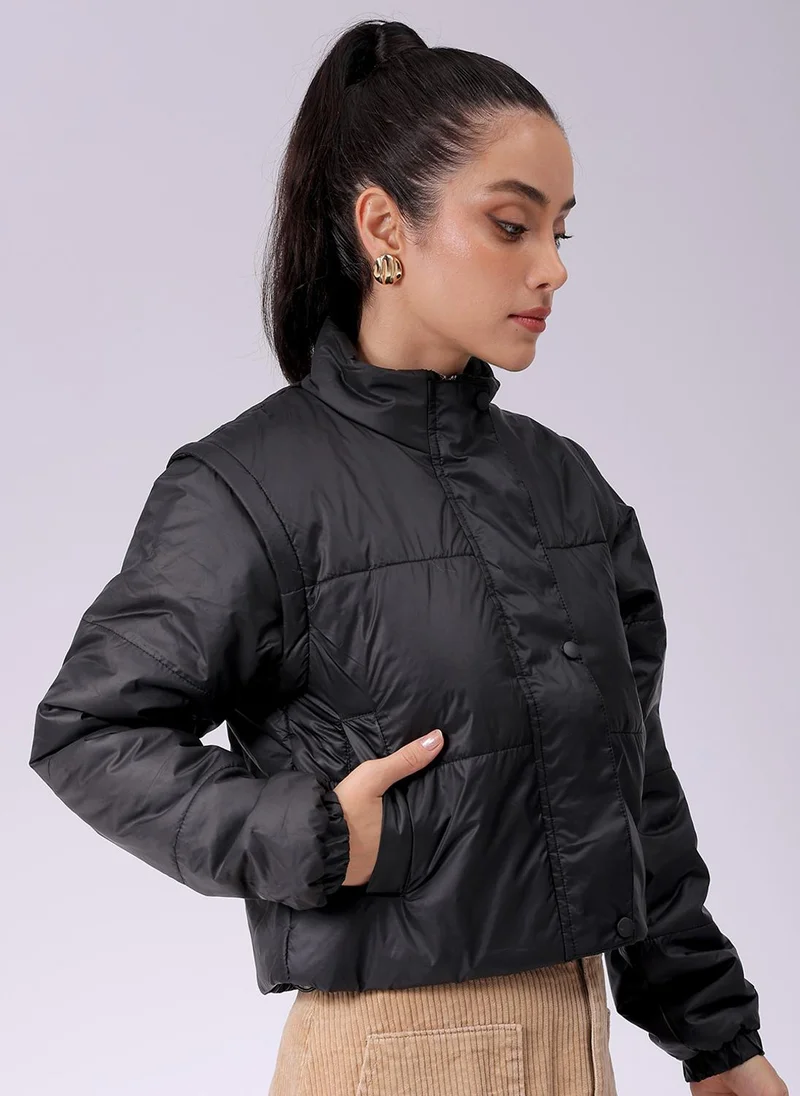 Freehand  Women Regular Fit Solid Puffer Jacket for Women | Best Price UAE
